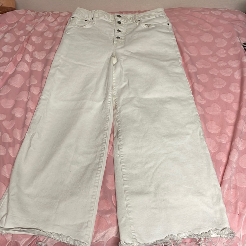 White Wide Leg Pants